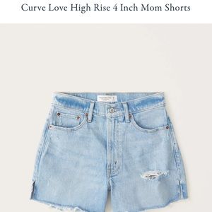 Abercrombie Curve Love High Rise 4” Mom Short